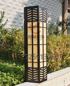 烤漆中式壁灯酒店仿云石led壁灯入户大门口两侧挂墙灯定制梯形壁灯